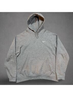 Nike Gray Mini Swoosh Pullover Hoodie XXL